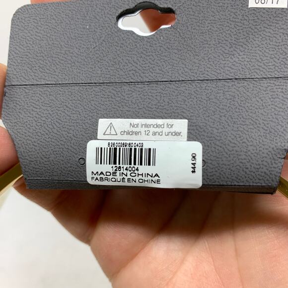 Express Multi Strand Long Statement Necklace Pearls Gold Tone Chains NEW - Picture 5 of 5